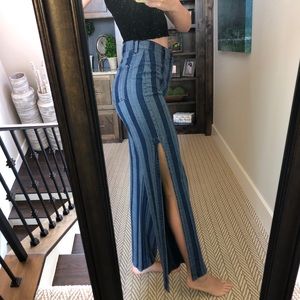 Free People double slit blue pants
